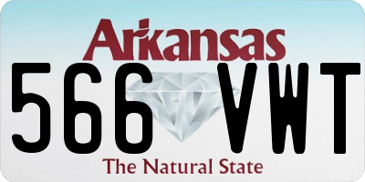 AR license plate 566VWT