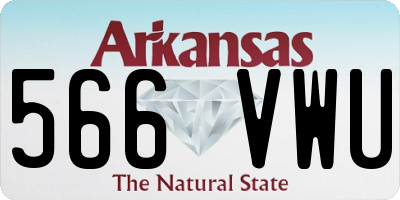 AR license plate 566VWU