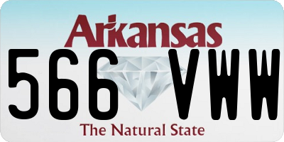AR license plate 566VWW