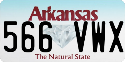 AR license plate 566VWX