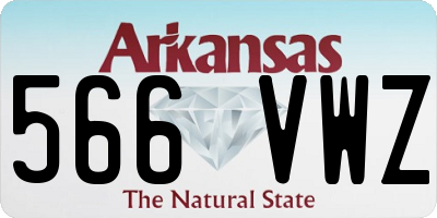 AR license plate 566VWZ