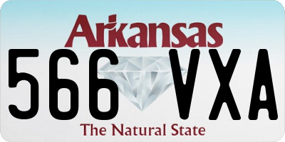 AR license plate 566VXA