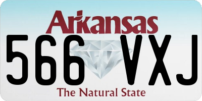 AR license plate 566VXJ