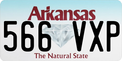 AR license plate 566VXP
