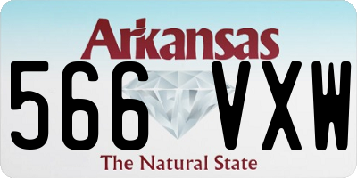 AR license plate 566VXW