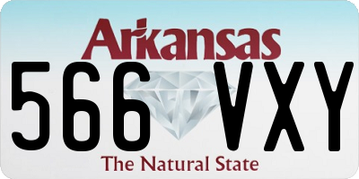 AR license plate 566VXY