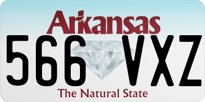 AR license plate 566VXZ