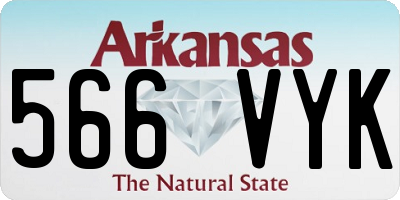 AR license plate 566VYK
