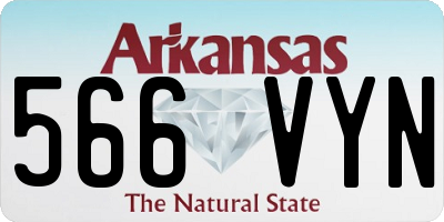 AR license plate 566VYN