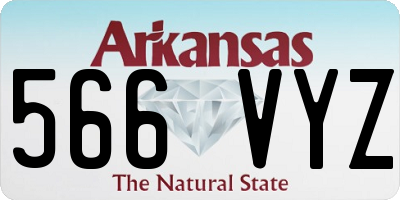 AR license plate 566VYZ