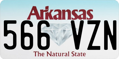 AR license plate 566VZN