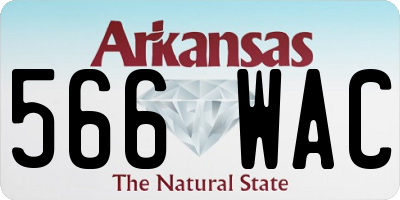 AR license plate 566WAC