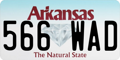 AR license plate 566WAD