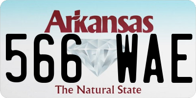 AR license plate 566WAE