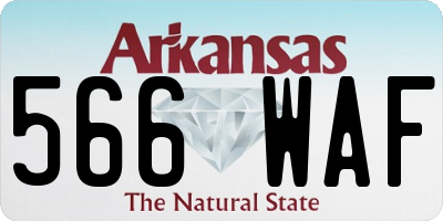 AR license plate 566WAF