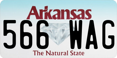 AR license plate 566WAG