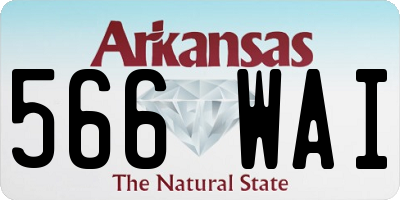AR license plate 566WAI