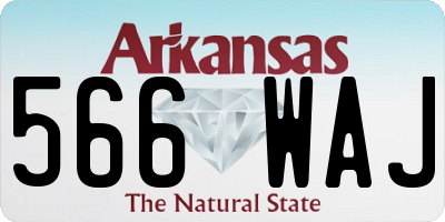 AR license plate 566WAJ