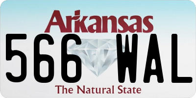 AR license plate 566WAL
