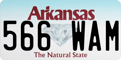 AR license plate 566WAM