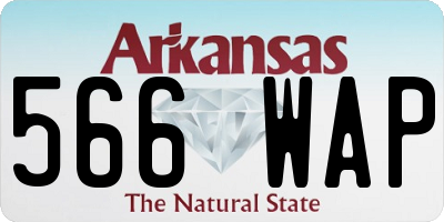AR license plate 566WAP