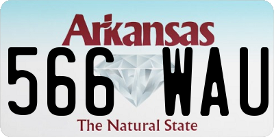 AR license plate 566WAU