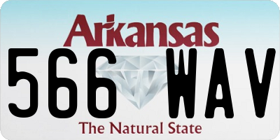 AR license plate 566WAV