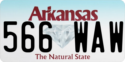 AR license plate 566WAW