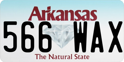 AR license plate 566WAX