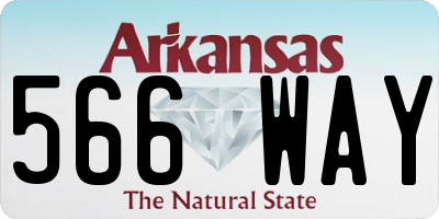 AR license plate 566WAY