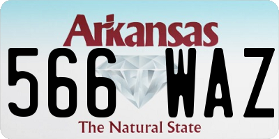 AR license plate 566WAZ