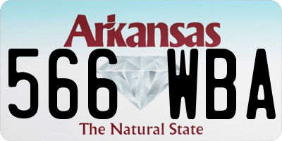 AR license plate 566WBA