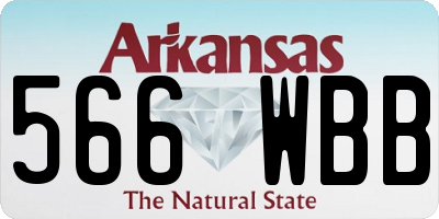 AR license plate 566WBB