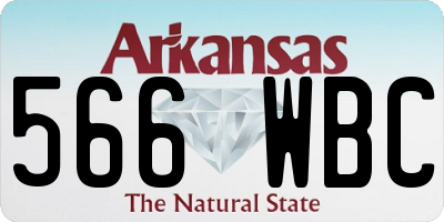 AR license plate 566WBC