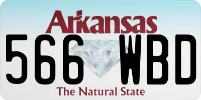 AR license plate 566WBD