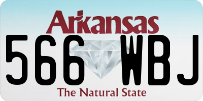 AR license plate 566WBJ