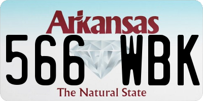 AR license plate 566WBK