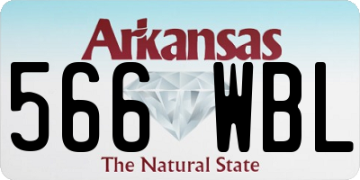 AR license plate 566WBL