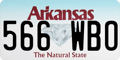 AR license plate 566WBO