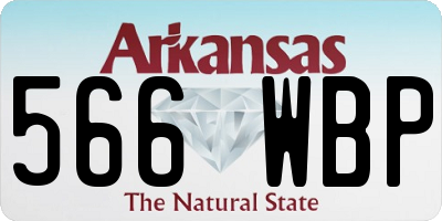 AR license plate 566WBP