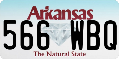 AR license plate 566WBQ