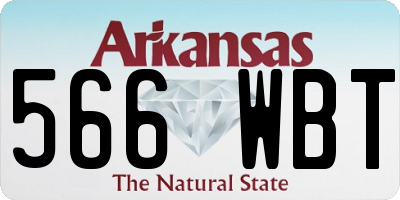 AR license plate 566WBT