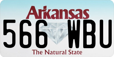 AR license plate 566WBU