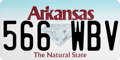AR license plate 566WBV