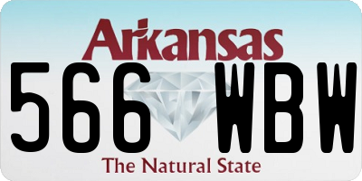 AR license plate 566WBW