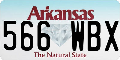 AR license plate 566WBX