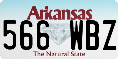 AR license plate 566WBZ