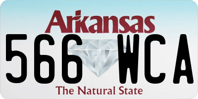 AR license plate 566WCA