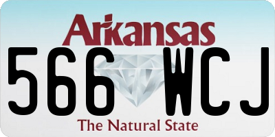 AR license plate 566WCJ