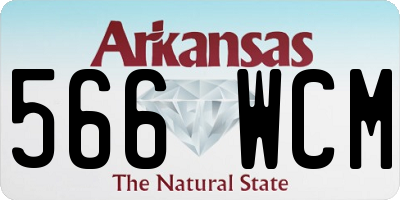 AR license plate 566WCM